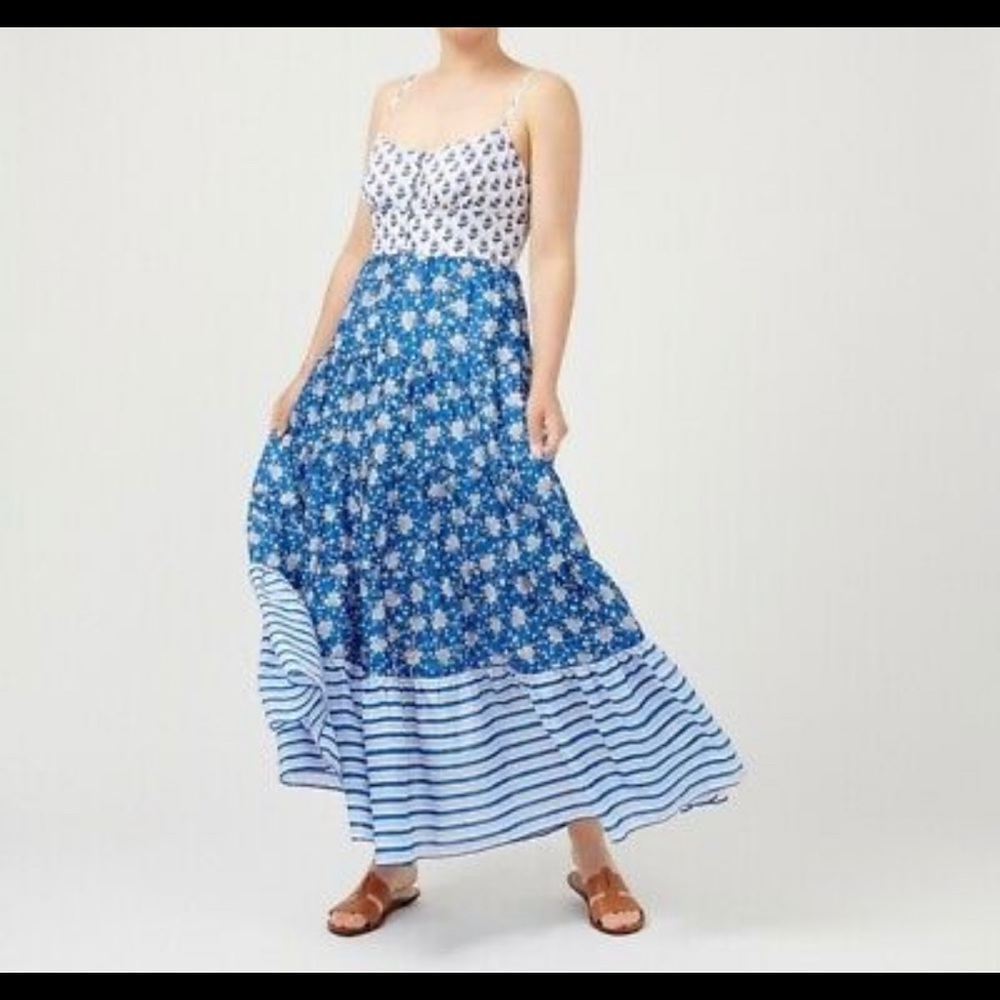 J Crew Botton-Front Maxi Dress